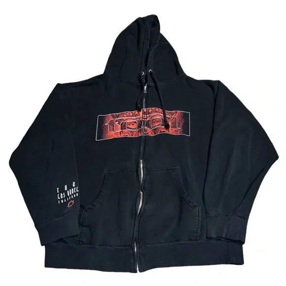 トップス 00s TOOL hoodie 10,000 Days Full Color Circle Eyes Lined Zip Hoodie | Tool